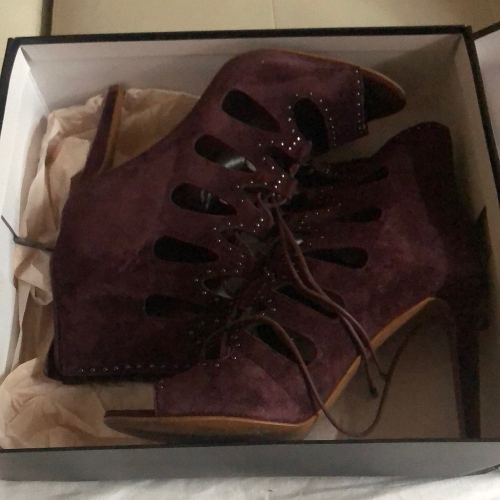 Purple studded heels